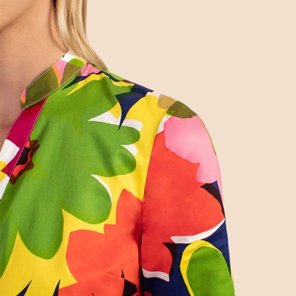 (NWT) Trina Turk "Florida Top" Cotton Floral Tunic XXL (x2Host Pick!) - Picture 10 of 13